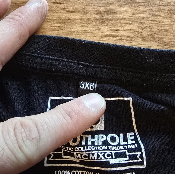 Southpole Embossed Y2K Metallic Eagle Graphic Tee 3XB - Picture 10 of 13